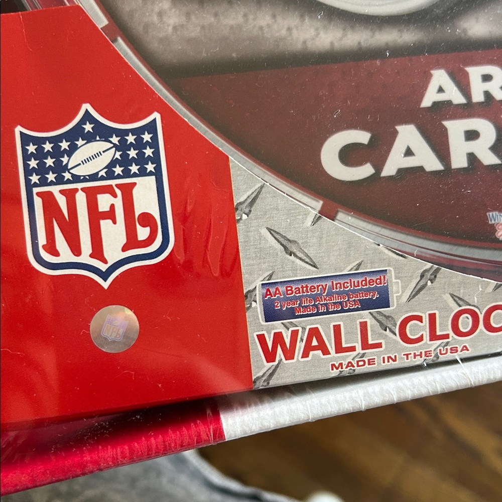 NIB Y2K Vintage Arizona Cardinals NFL Quartz Wall Clock Man Cave Decor WinCraft - Picture 6 of 10